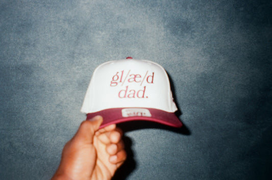white/maroon snapback